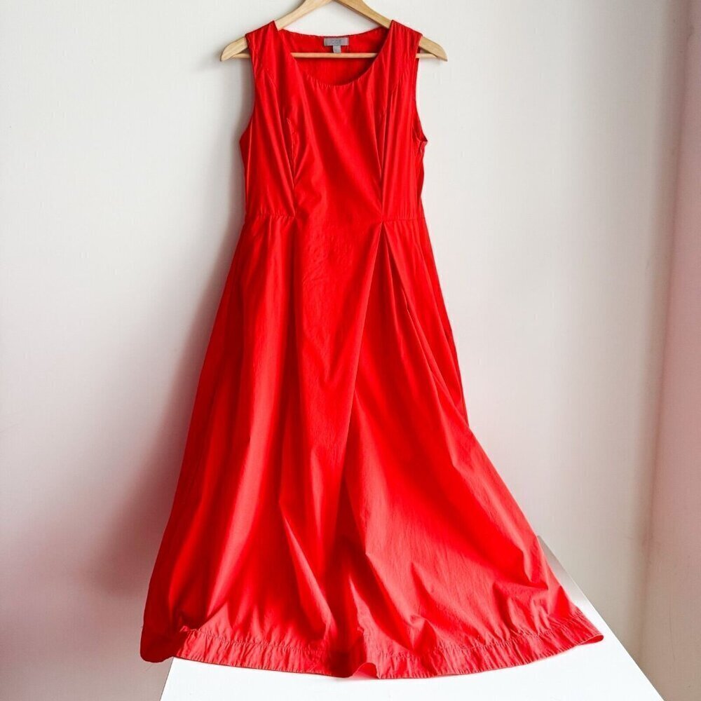 COS Orange Sleeveless Midi Dress 6 - Picture 4 of 8